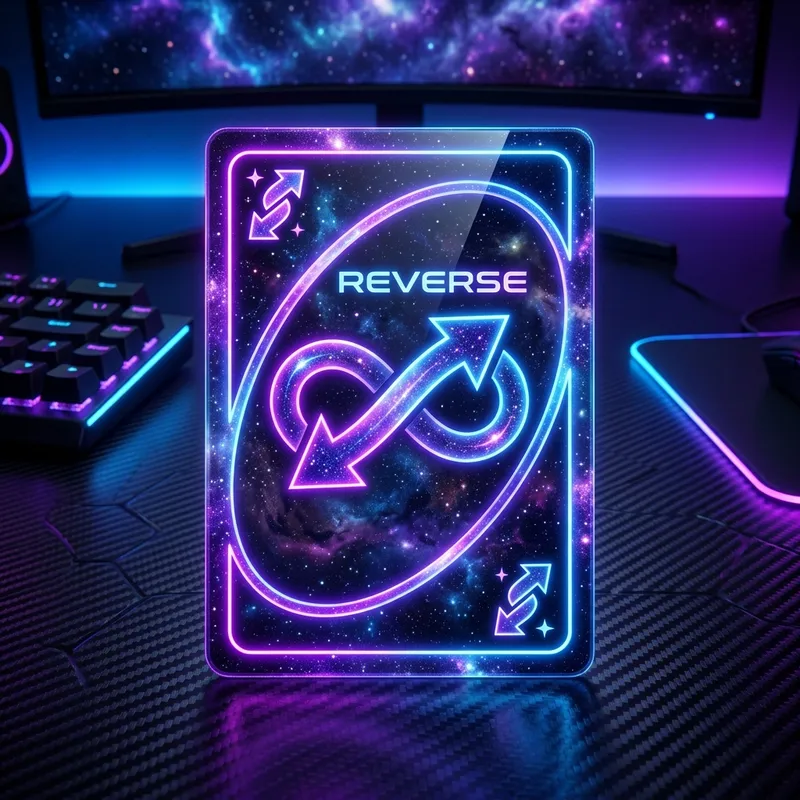 Sleek cosmic galaxy infinity Uno Reverse Card Slang Graphic